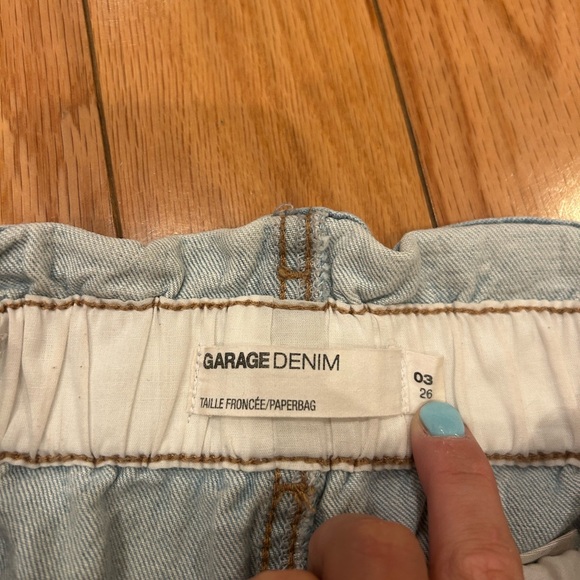 Garage Paperbag Denim shorts - Picture 4 of 5